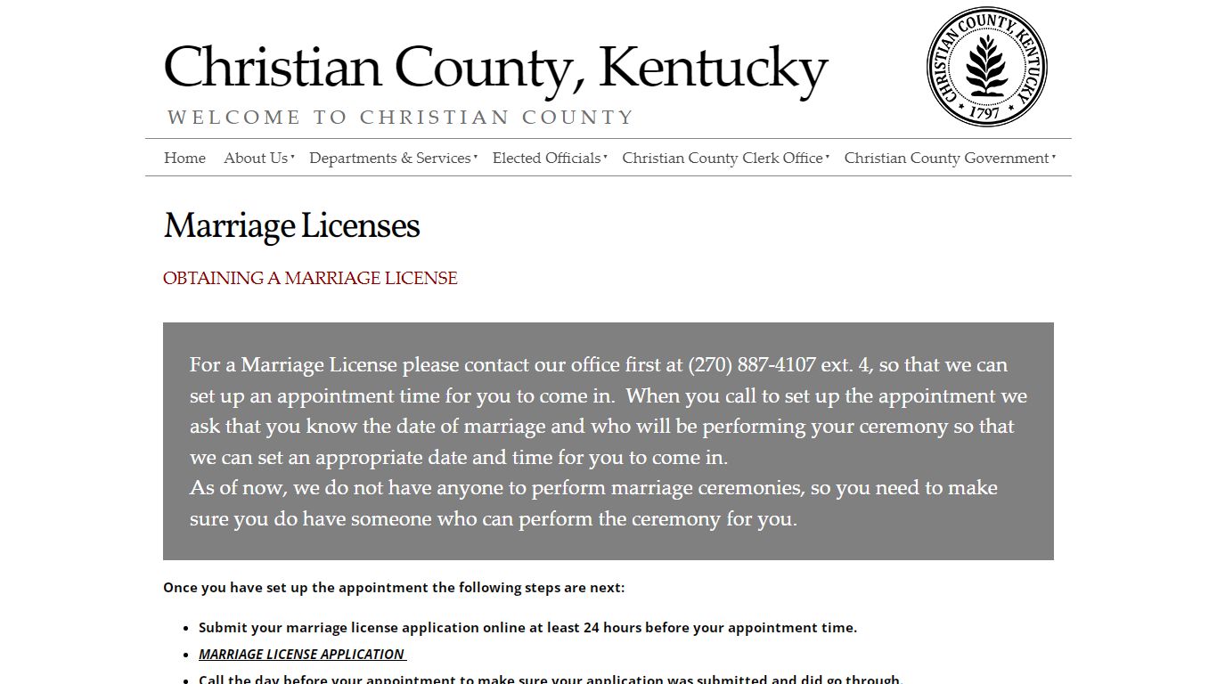 Marriage Licenses - Christian County, Kentucky